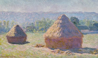 Getreideschober am Ende des Sommers, Morgeneffekt, 1891